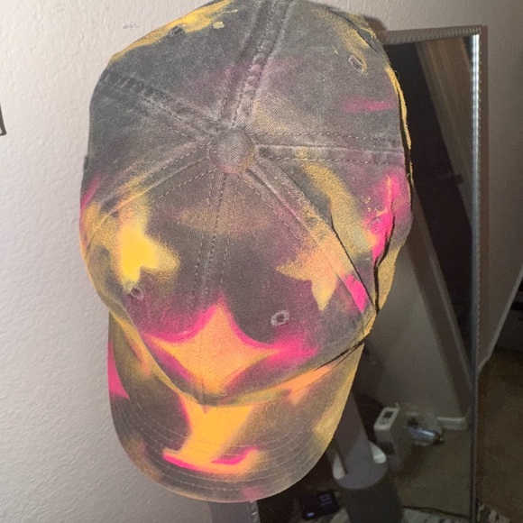 Custom Airbrushed LV dark denim women’s adjustable baseball hat beautiful peach - Picture 8 of 13